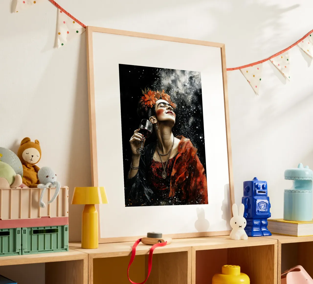 Venerdì sera poster con telaio in alluminio da Justyna Jaszke JBJart