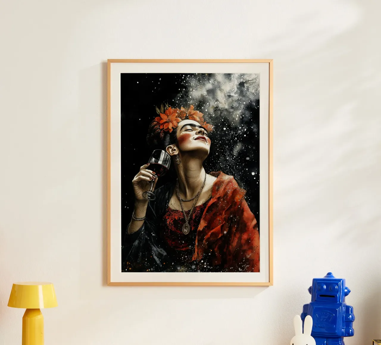 Venerdì sera poster con telaio in alluminio da Justyna Jaszke JBJart