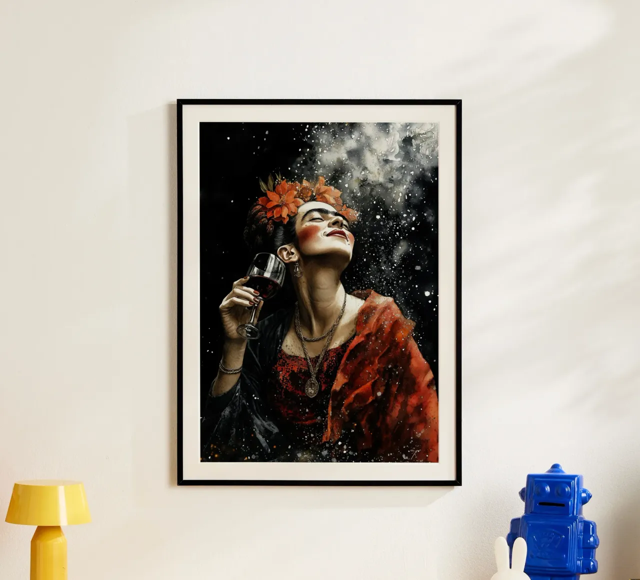 Venerdì sera poster con telaio in alluminio da Justyna Jaszke JBJart
