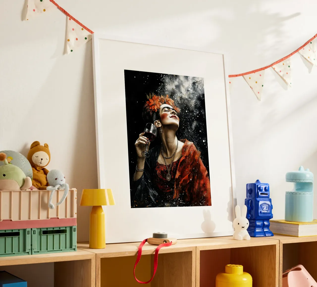 Venerdì sera poster con telaio in alluminio da Justyna Jaszke JBJart