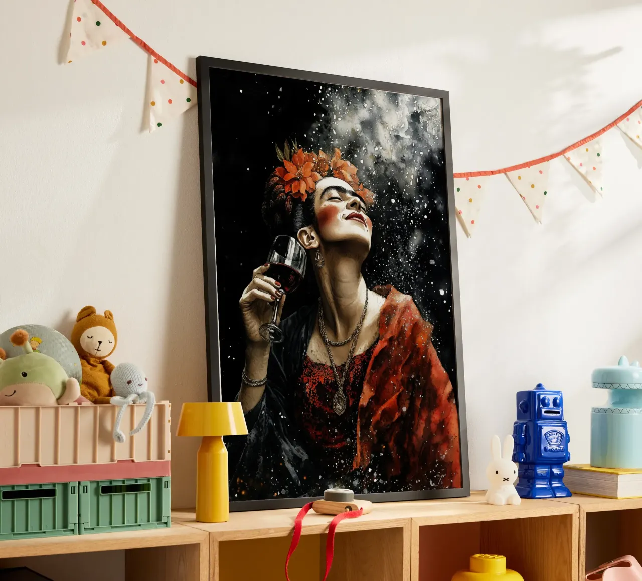 Venerdì sera poster con telaio in alluminio da Justyna Jaszke JBJart