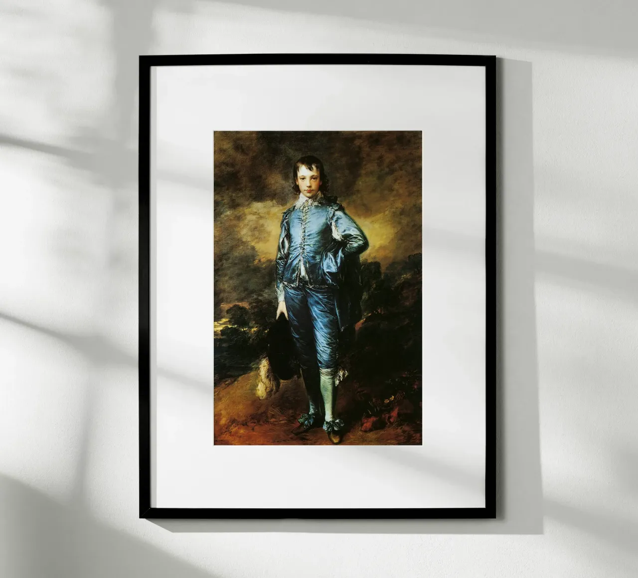 Thomas Gainsborough Il ragazzo blu poster con telaio in alluminio da Timeless Artworks