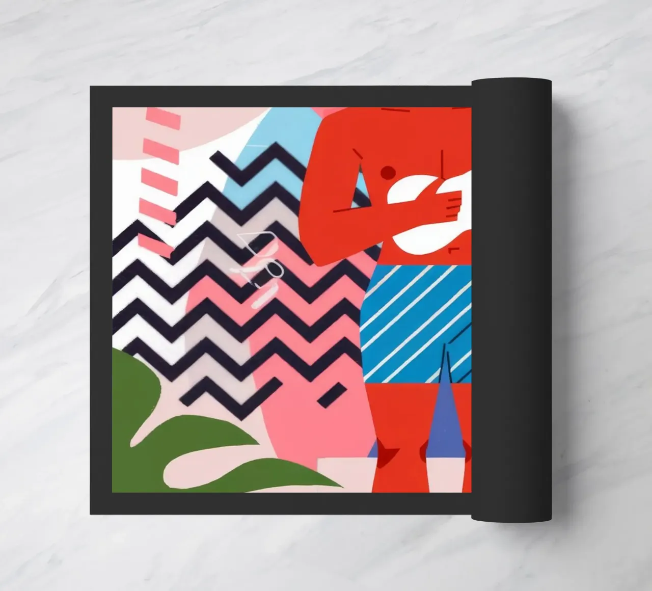 Guitar Player Abstract doormat by Demar Galleria