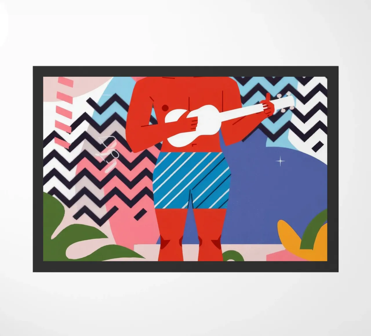 Guitar Player Abstract doormat by Demar Galleria