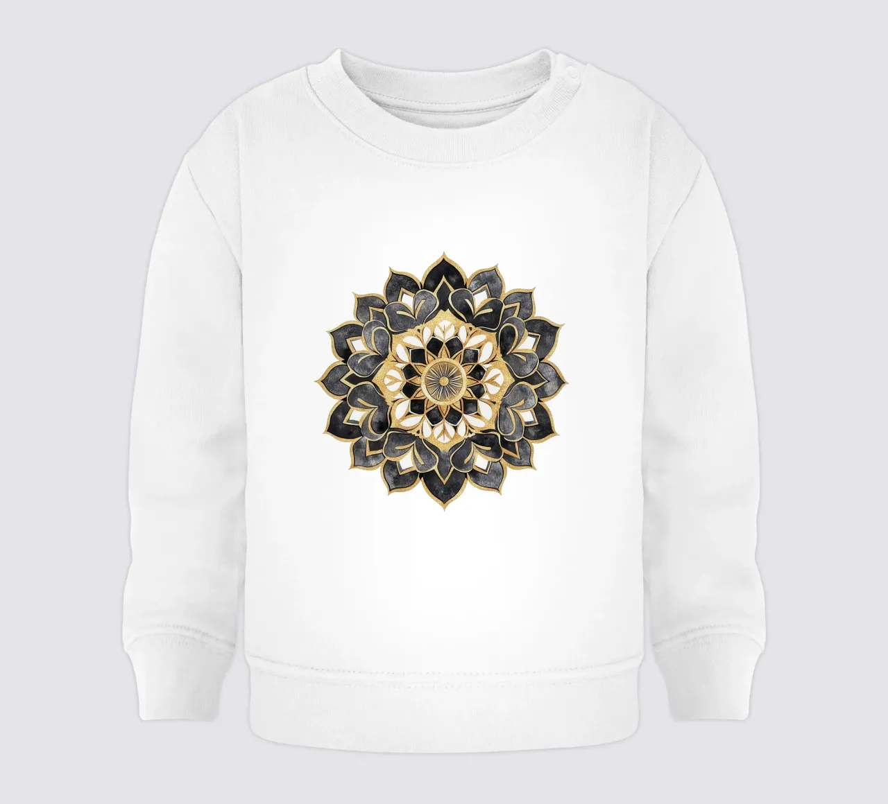 Mandala nero e oro felpa neonato da Spiritual Touch