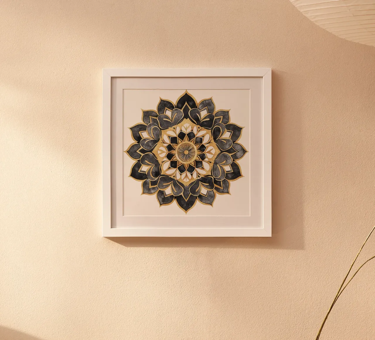 Mandala nero e oro poster da Spiritual Touch