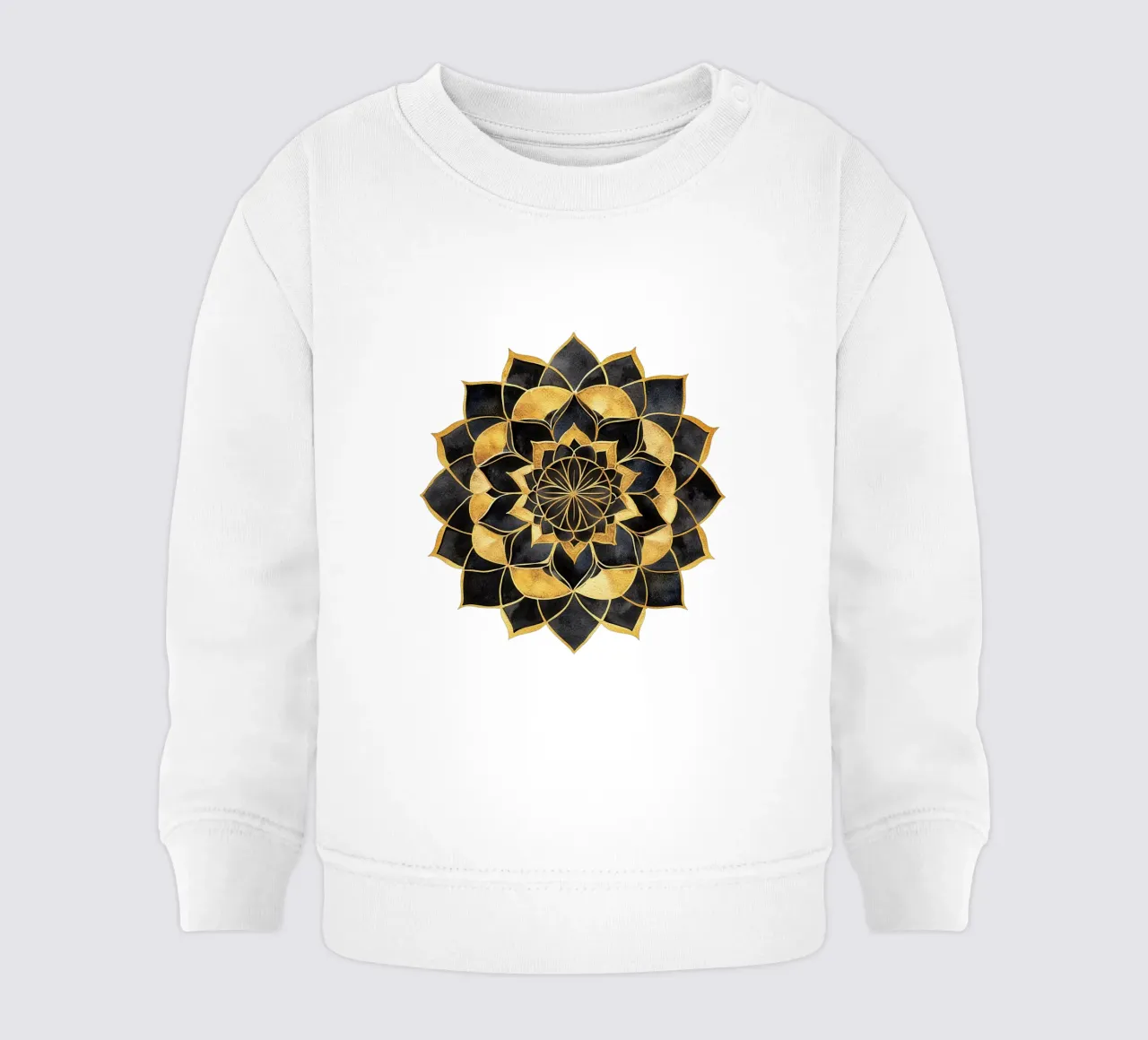 Mandala nero e oro felpa neonato da Spiritual Touch