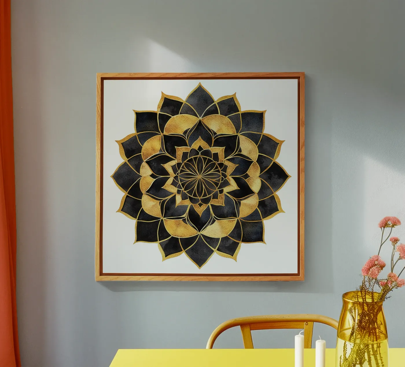 Black & Gold Mandala plexiglas de Spiritual Touch