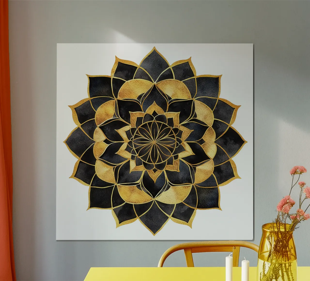 Mandala nero e oro poster da Spiritual Touch