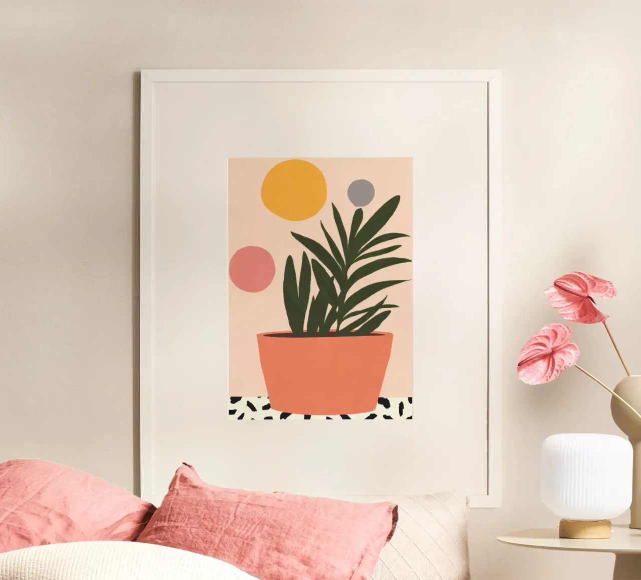 Cerchi di piante in vaso poster da Demar Galleria