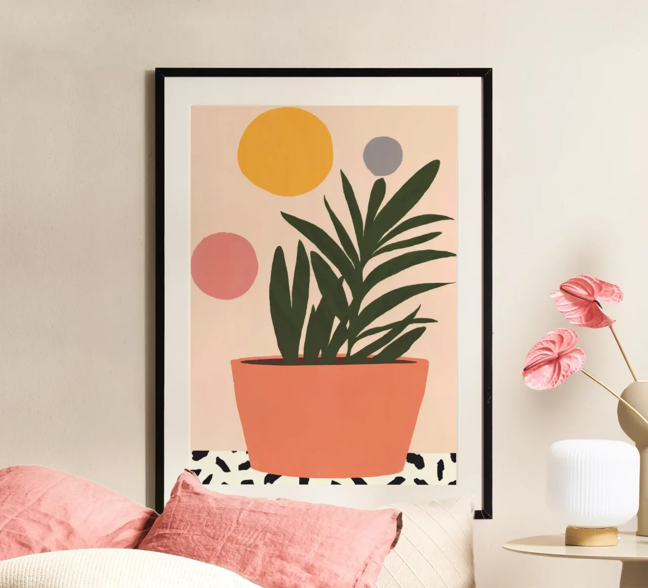 Cerchi di piante in vaso poster da Demar Galleria