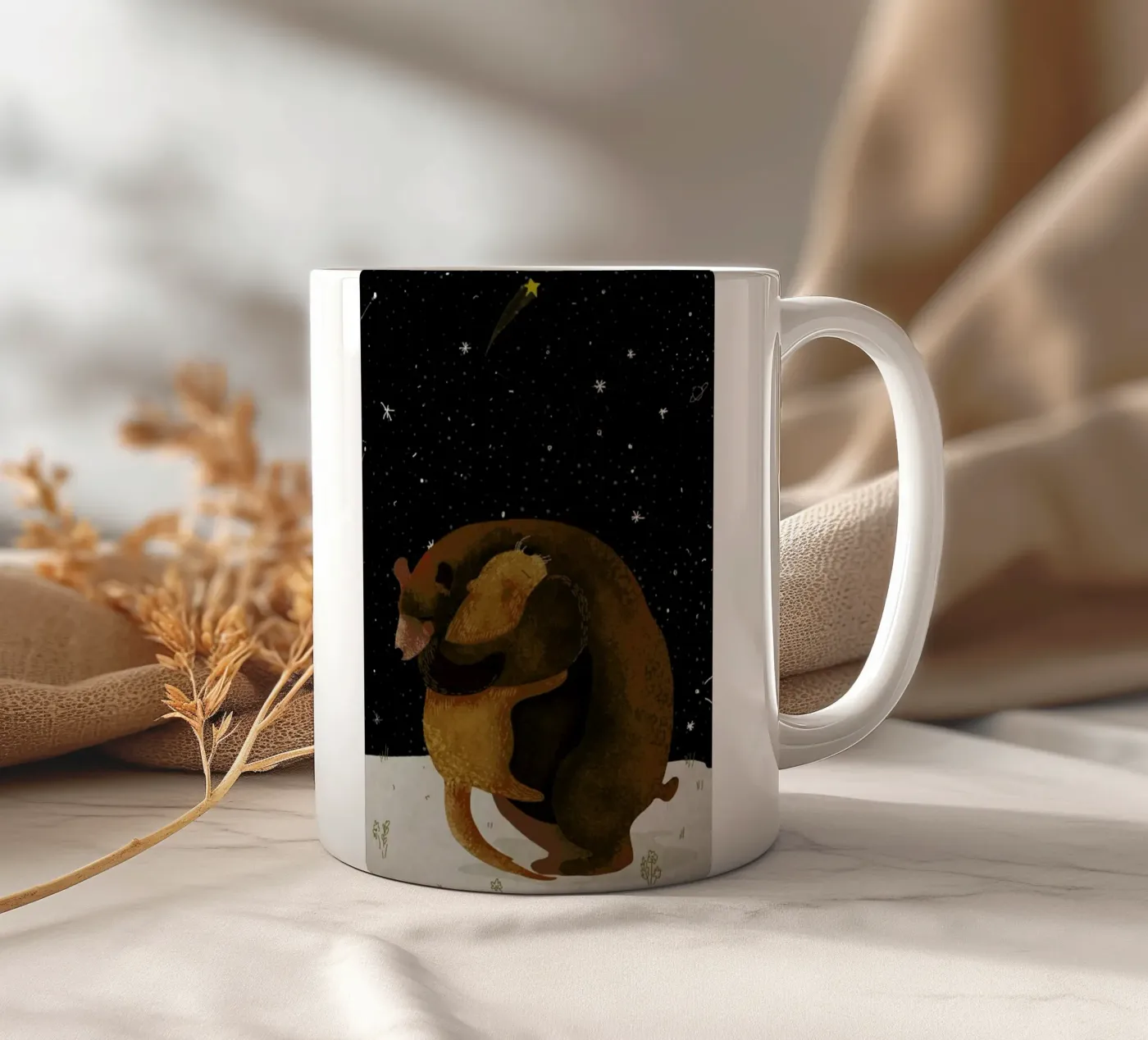 Hug ceramic mug by Amalia Restrepo