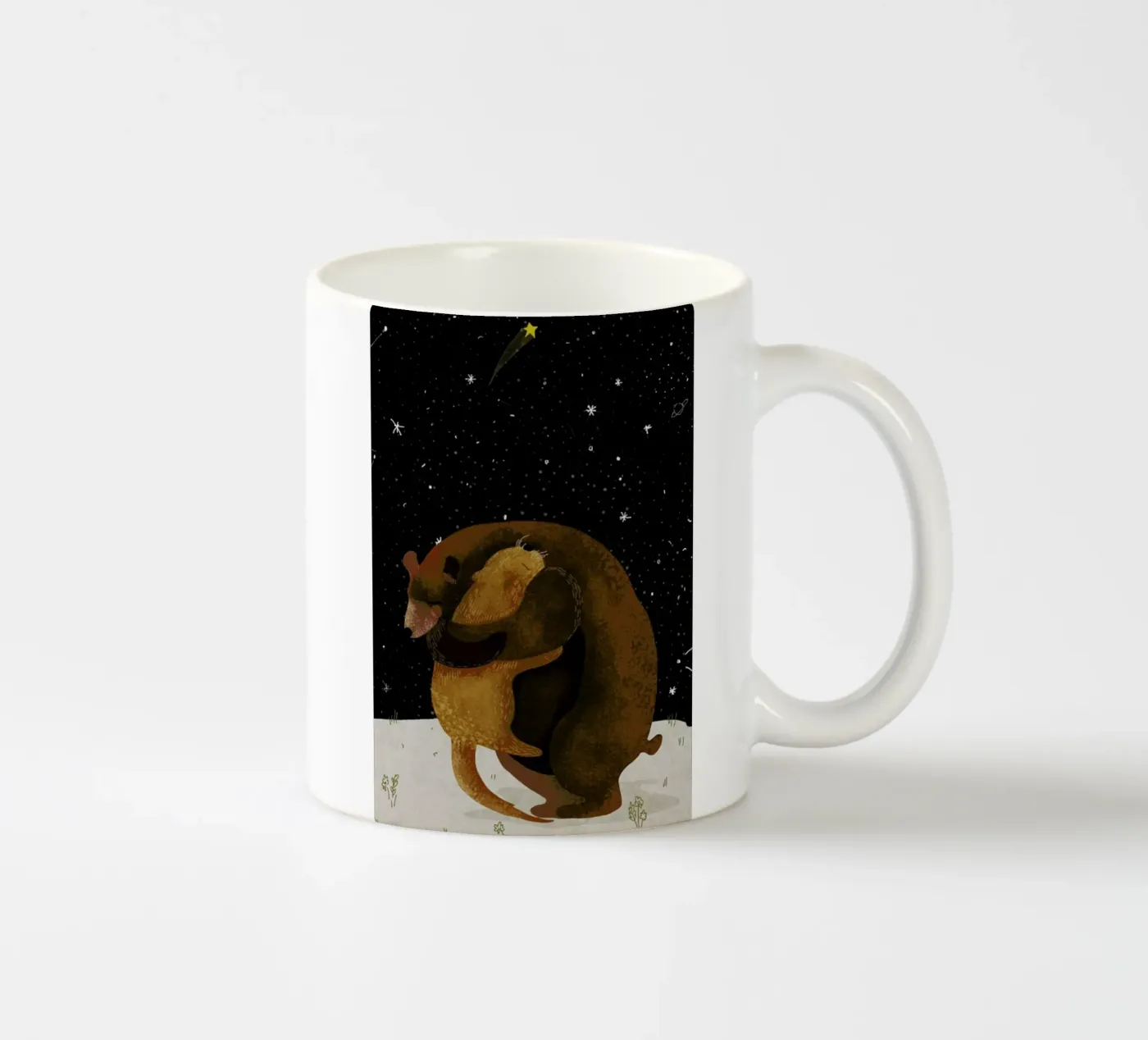 Hug ceramic mug by Amalia Restrepo