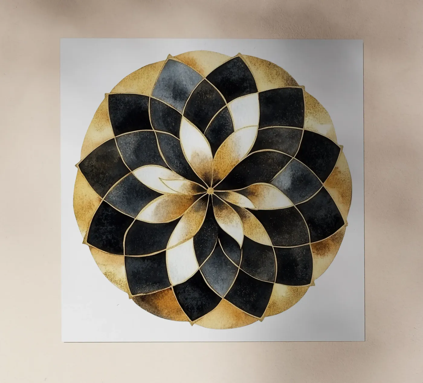 Black & Gold Mandala pellicola backlit da Spiritual Touch
