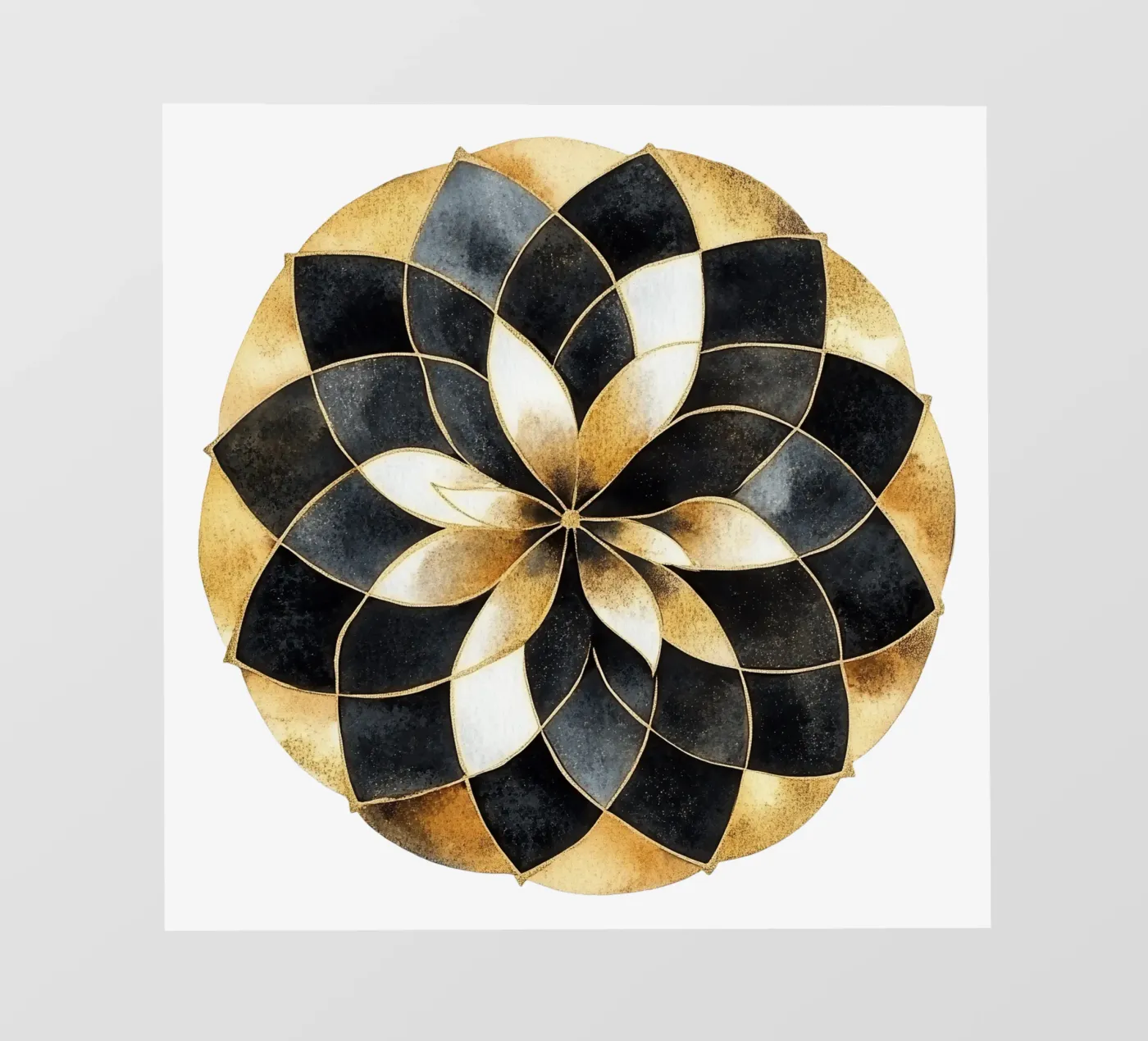 Black & Gold Mandala pellicola backlit da Spiritual Touch