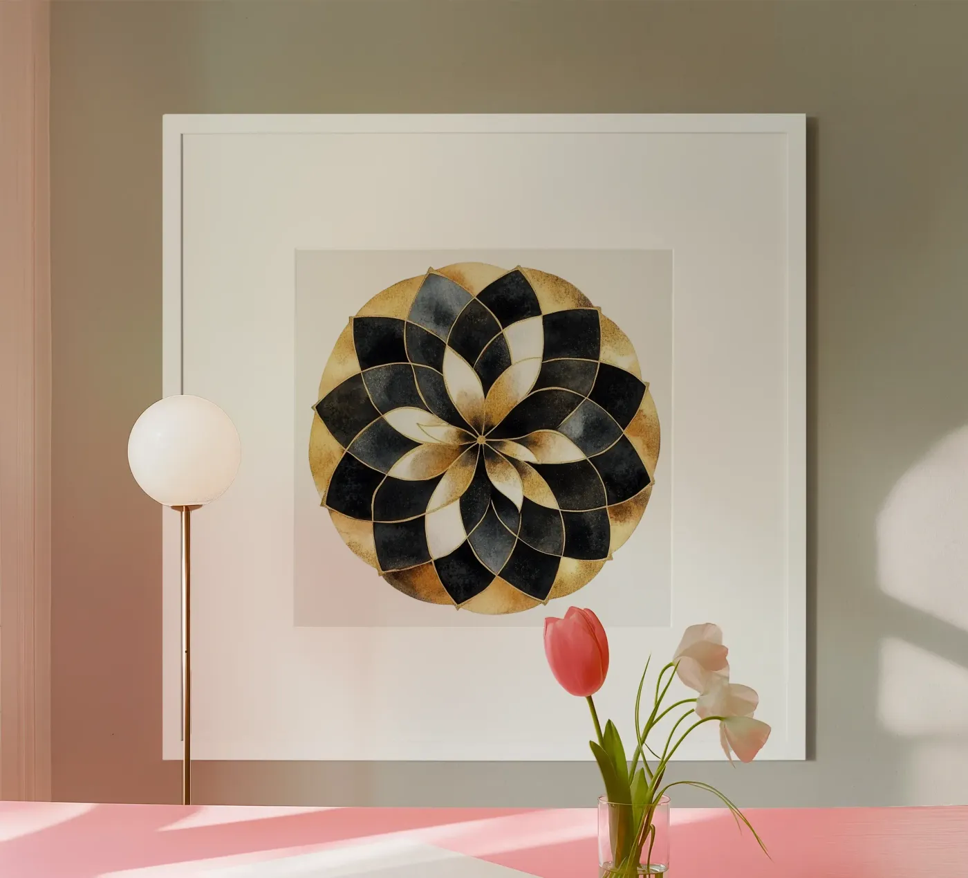 Mandala nero e oro poster da Spiritual Touch