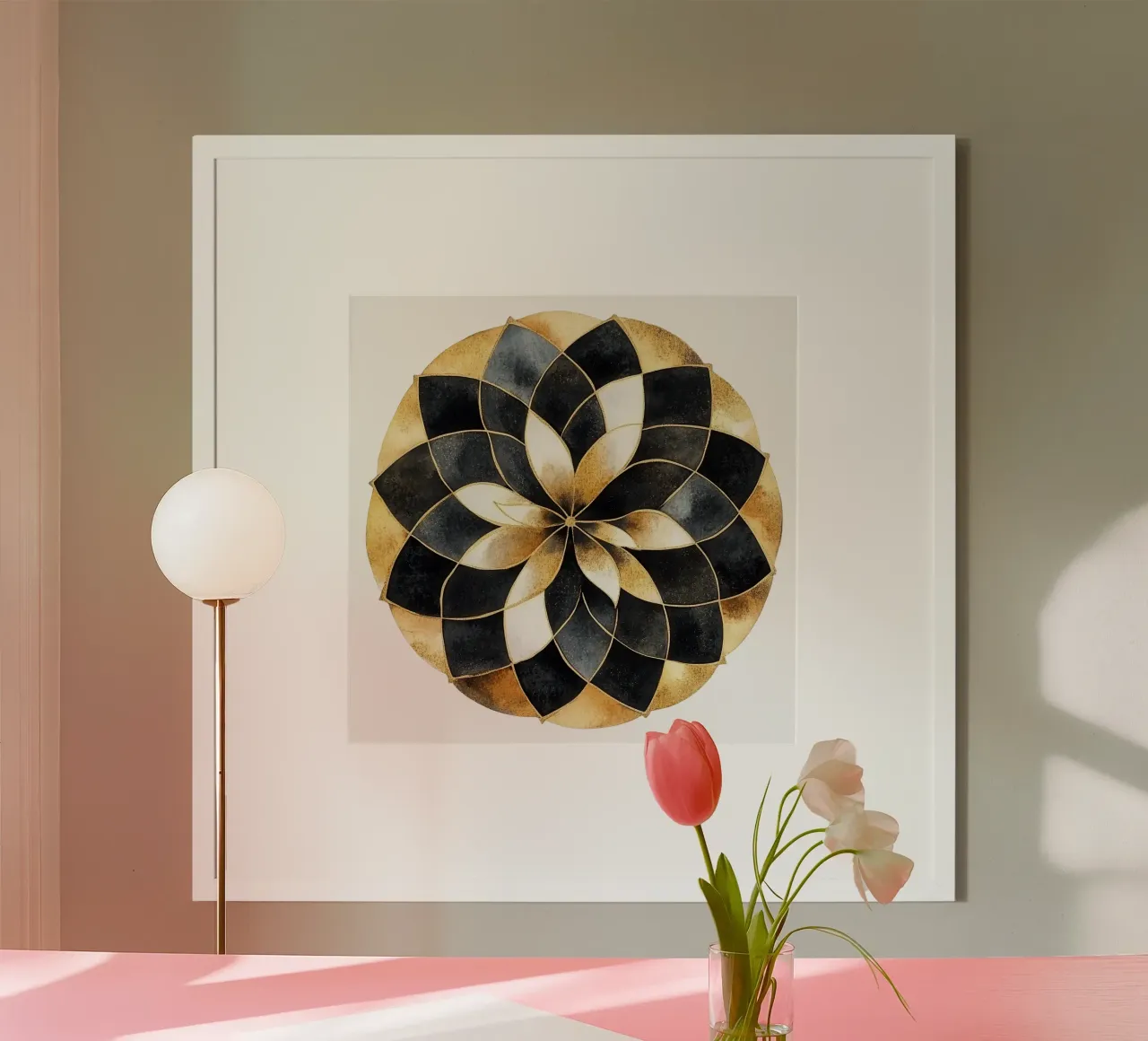 Mandala nero e oro poster da Spiritual Touch