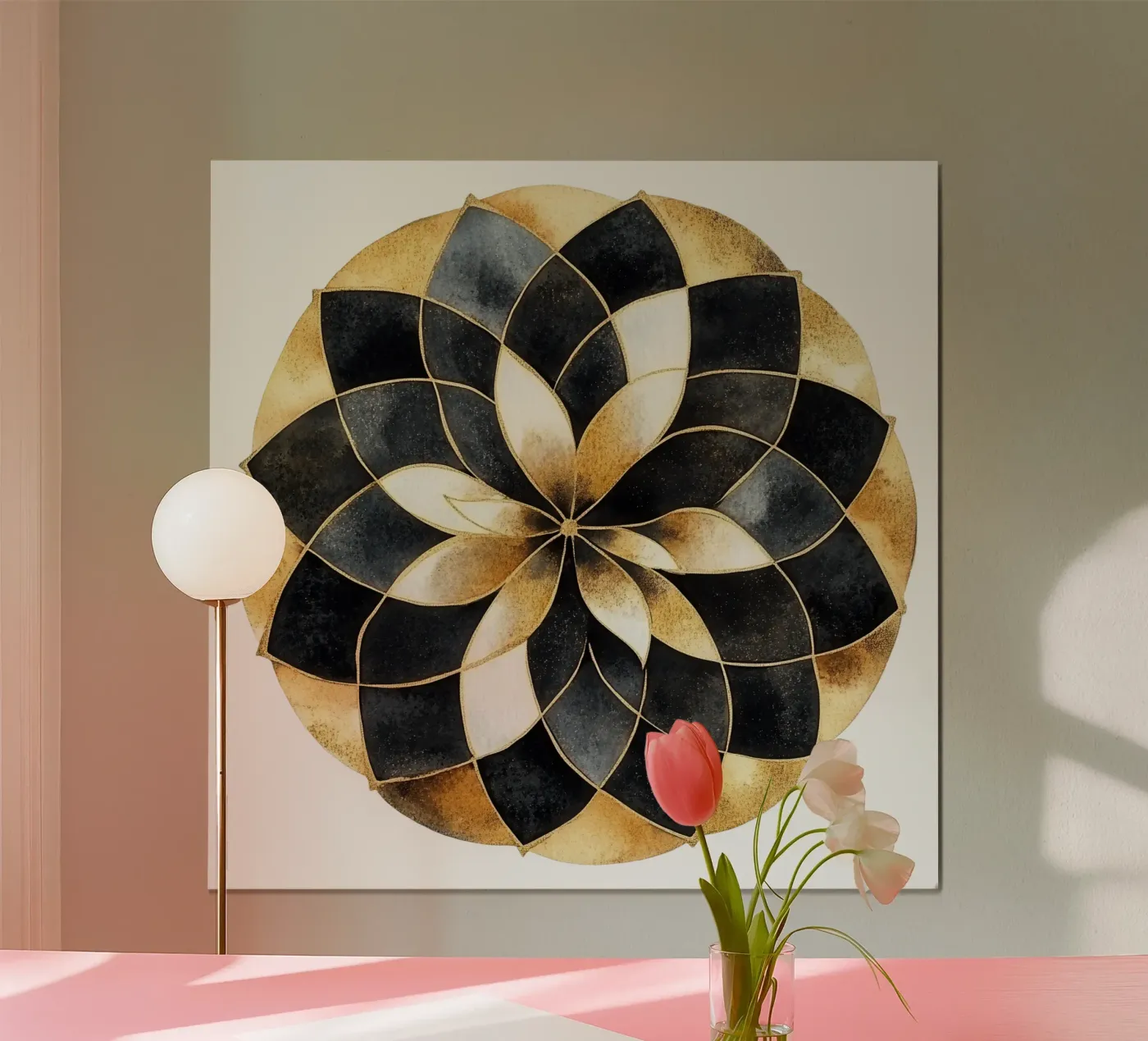 Mandala nero e oro poster da Spiritual Touch