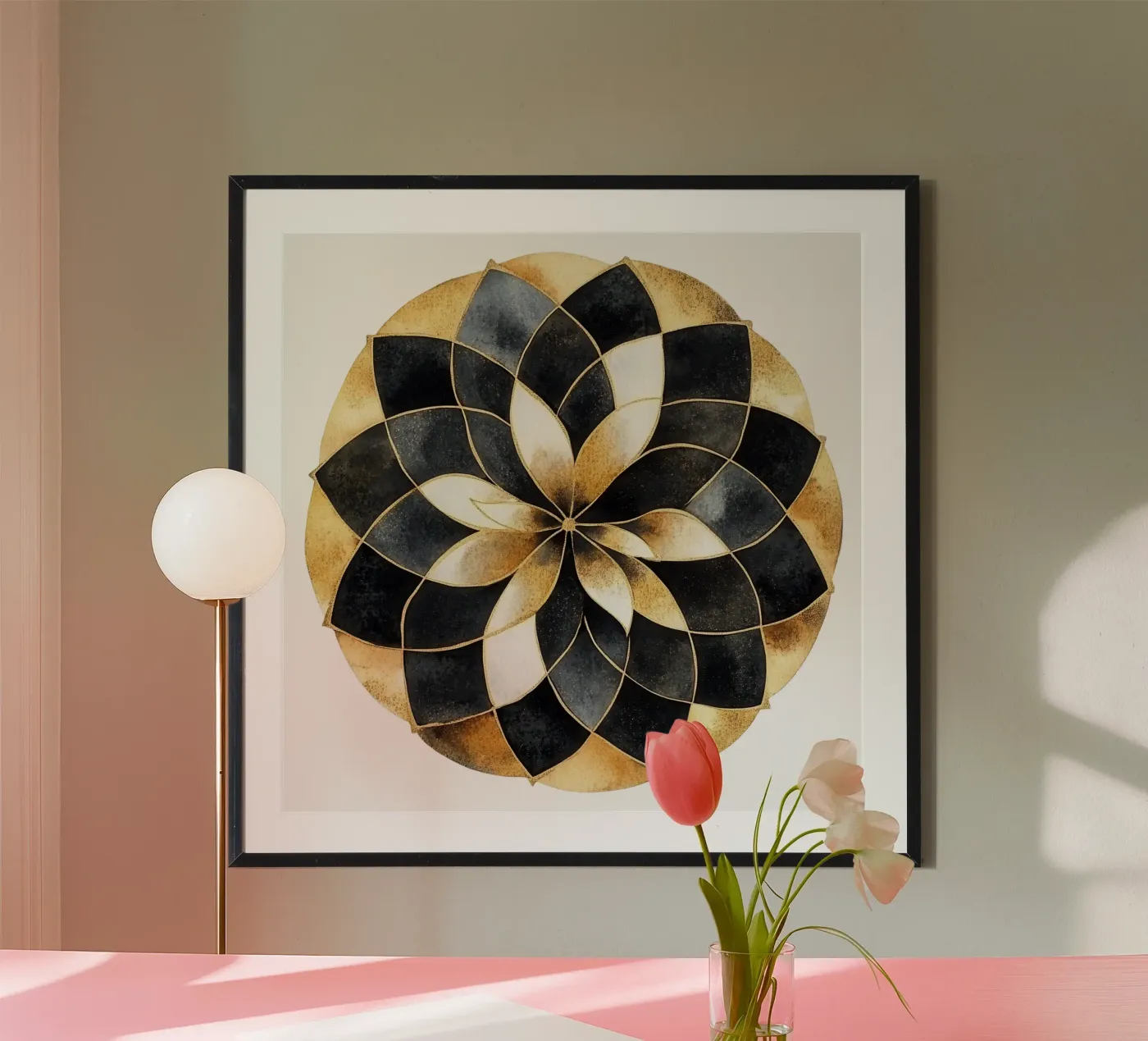 Mandala nero e oro poster da Spiritual Touch