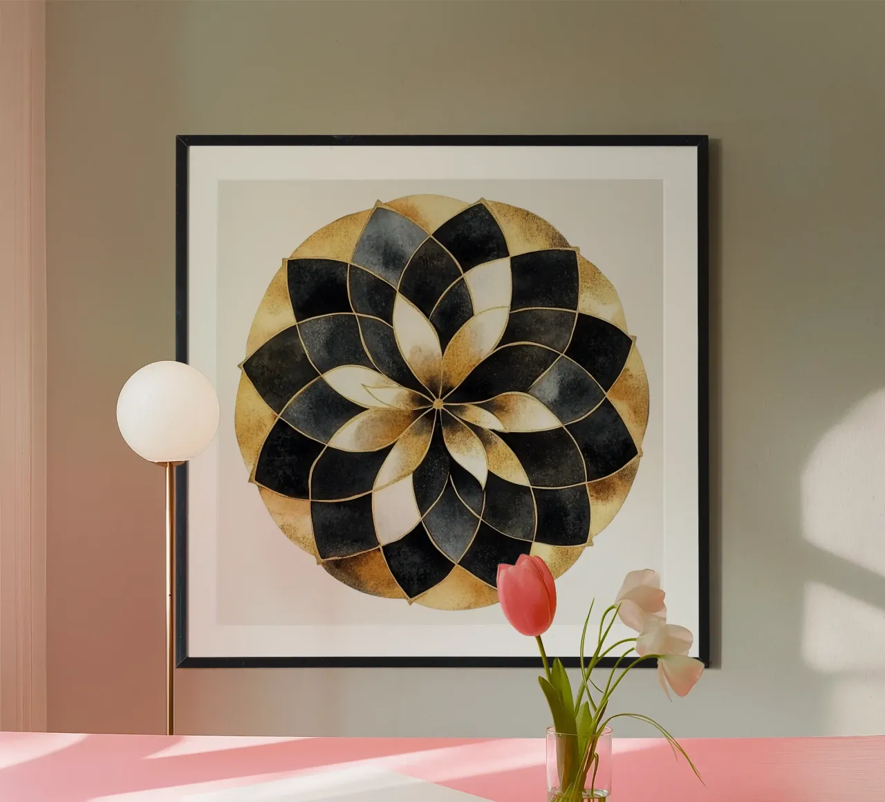 Mandala nero e oro poster da Spiritual Touch