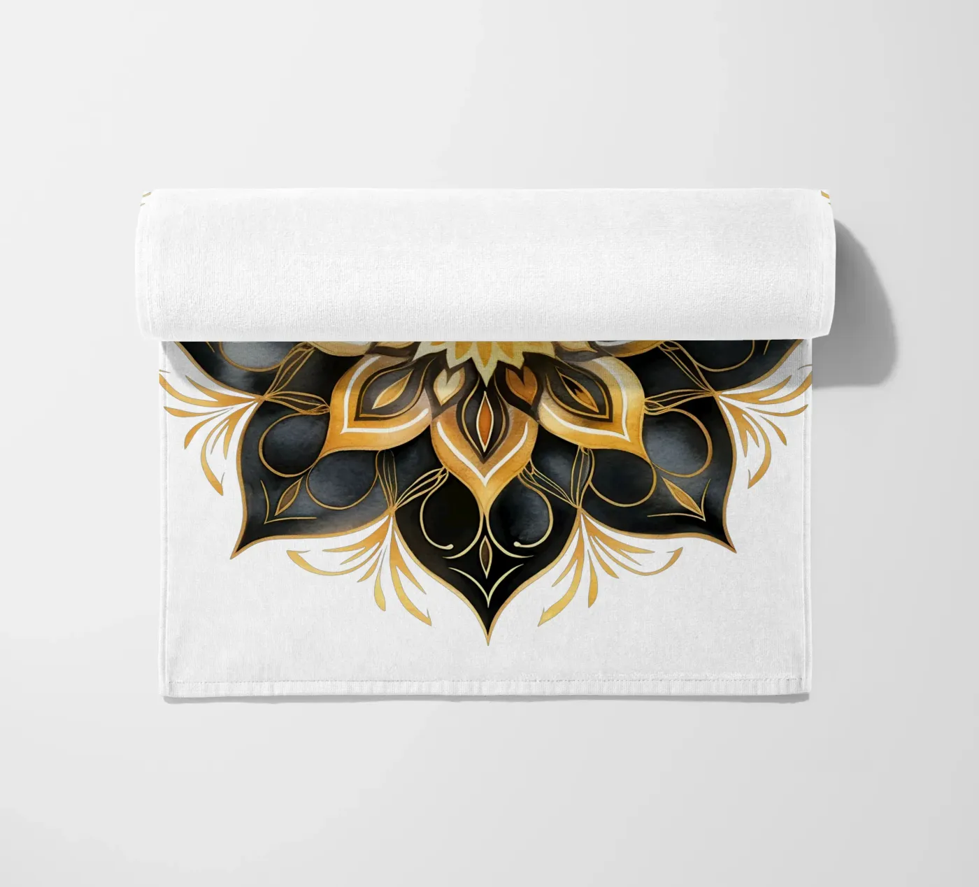 Black & Gold Mandala telo mare da Spiritual Touch