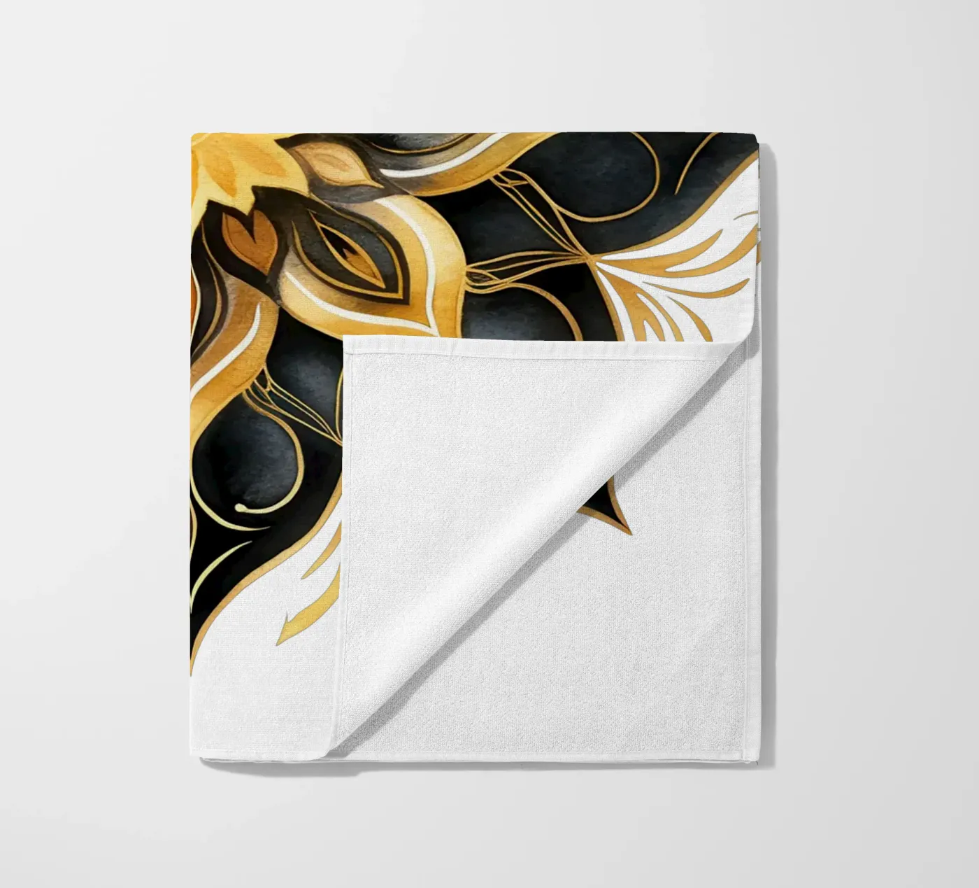 Black & Gold Mandala telo mare da Spiritual Touch