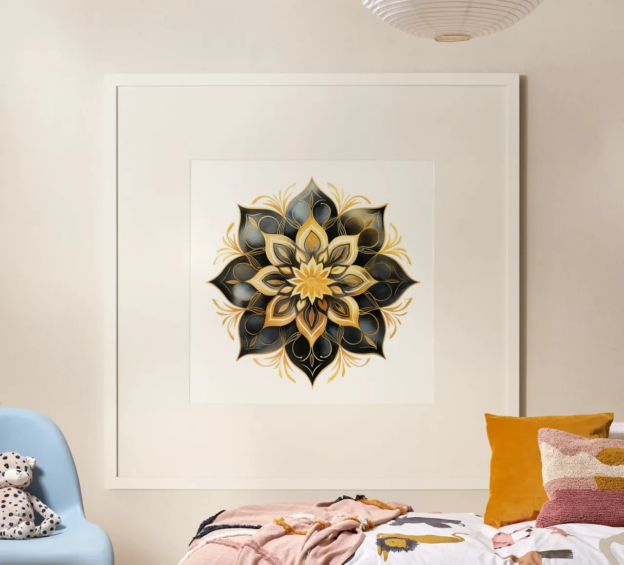 Mandala nero e oro poster da Spiritual Touch