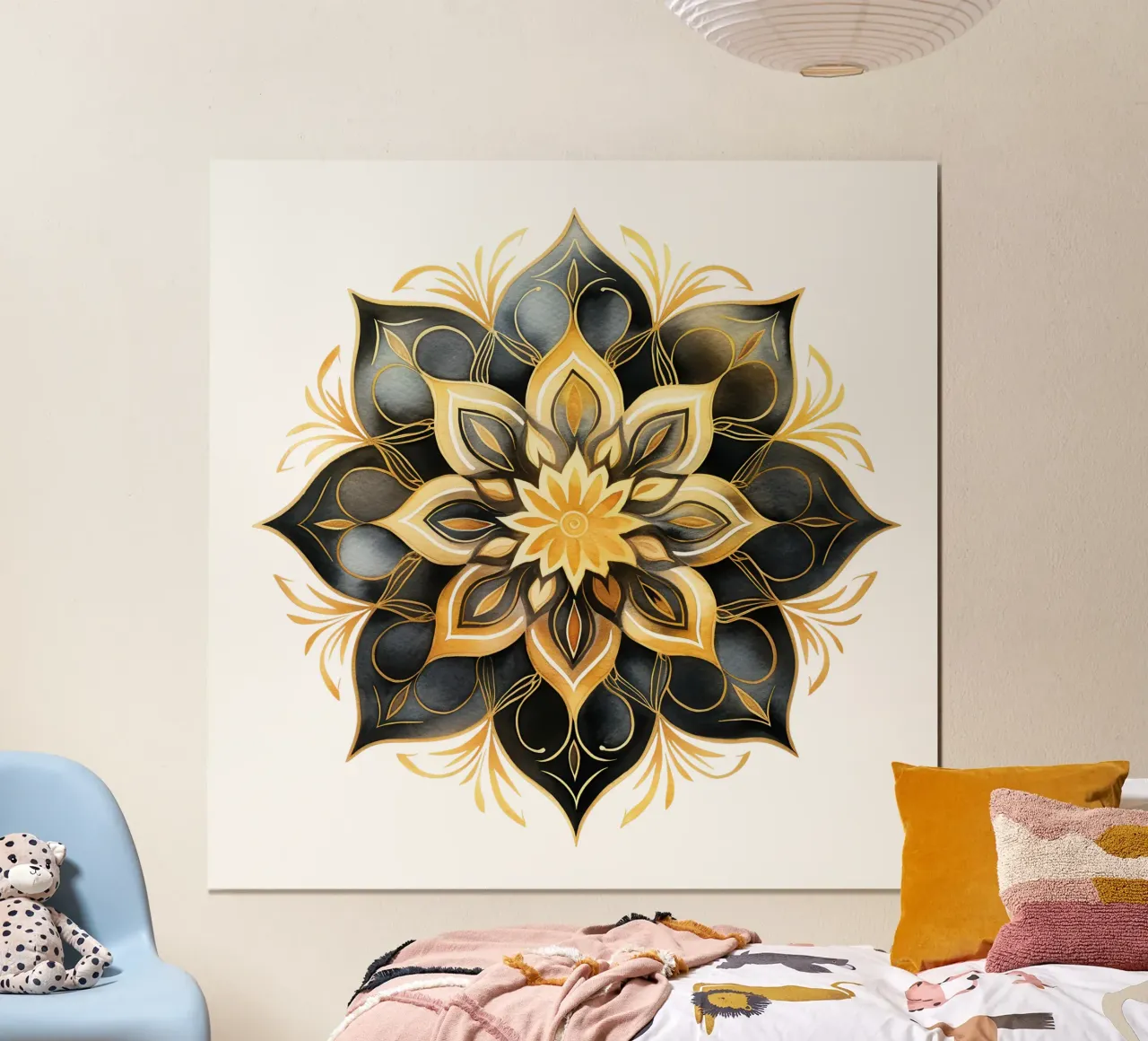 Mandala nero e oro poster da Spiritual Touch