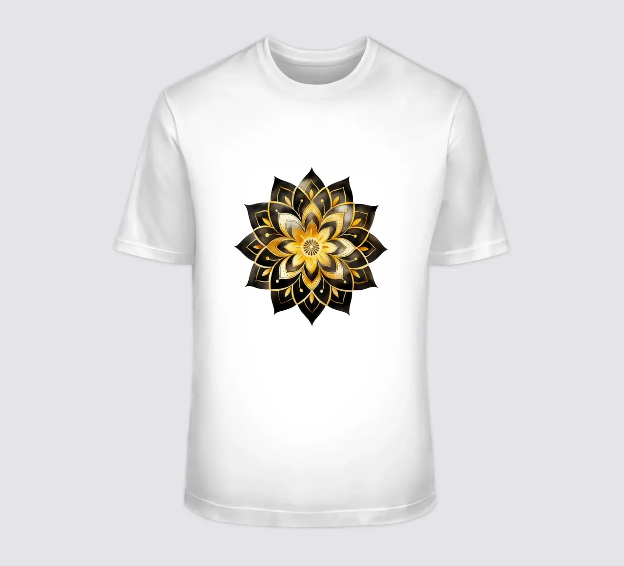 Mandala nero e oro t-shirt da Spiritual Touch