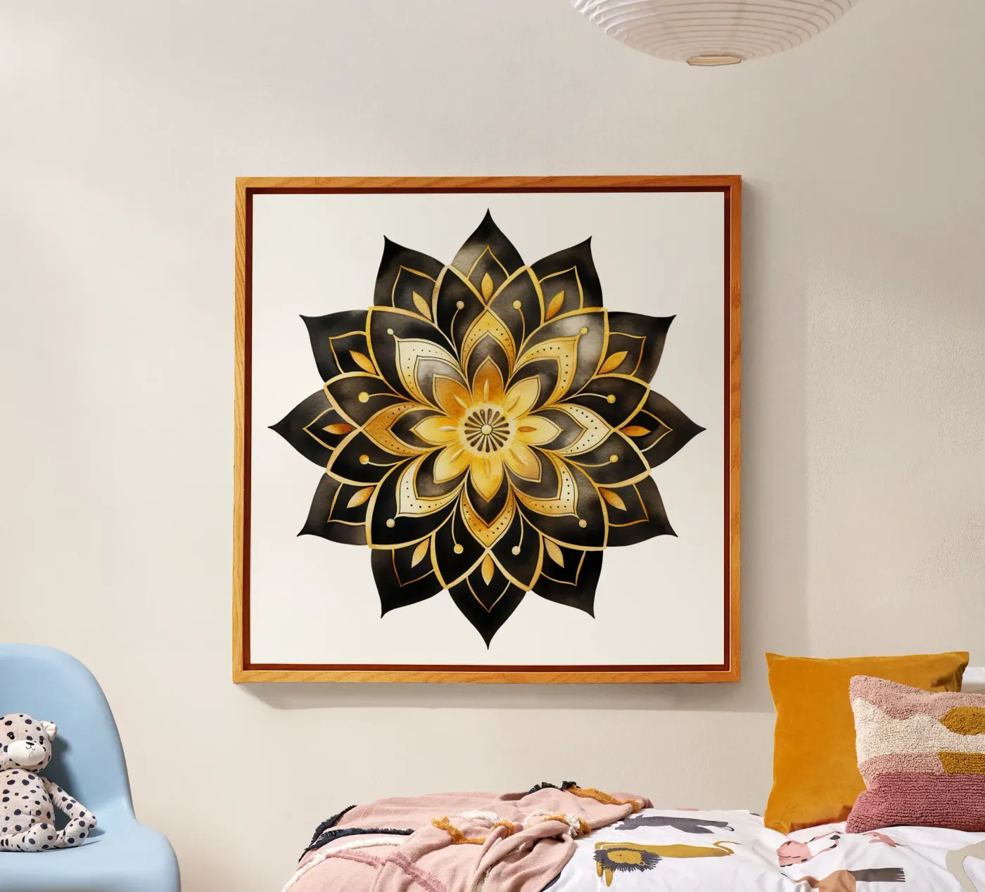 Black & Gold Mandala plexiglass da Spiritual Touch