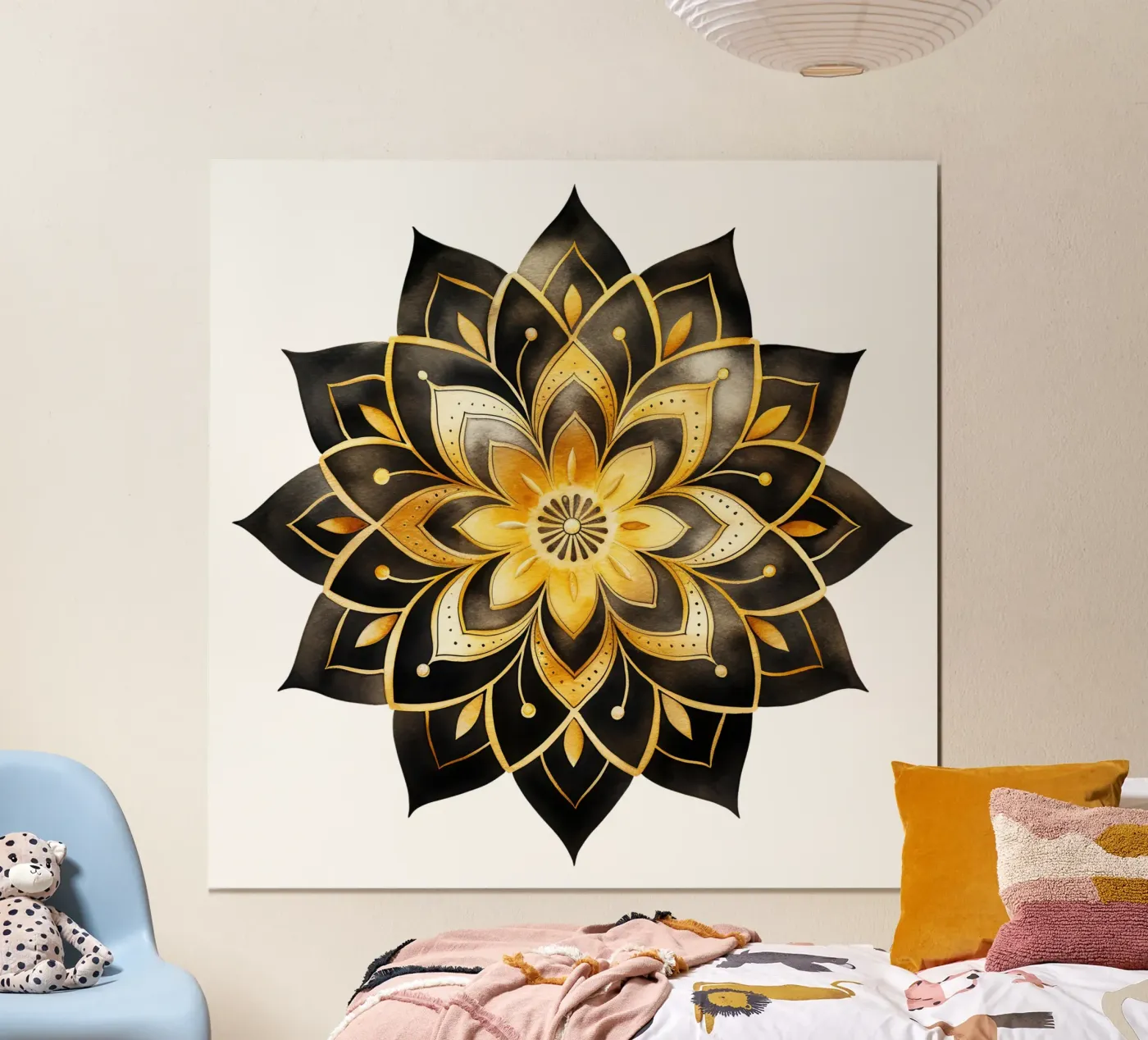 Black & Gold Mandala poster da Spiritual Touch
