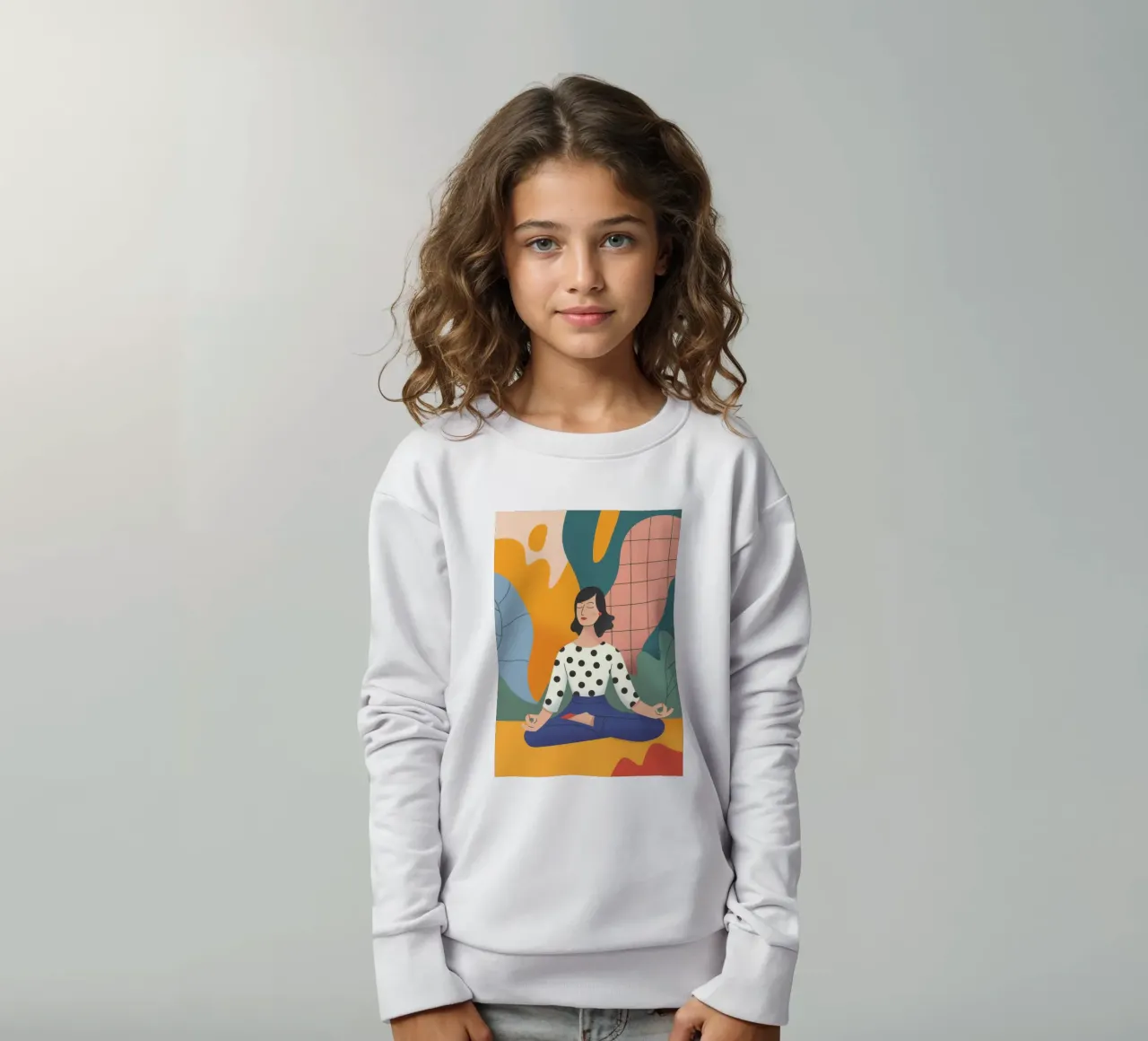 Meditare i colori astratti felpa bambino da Demar Galleria