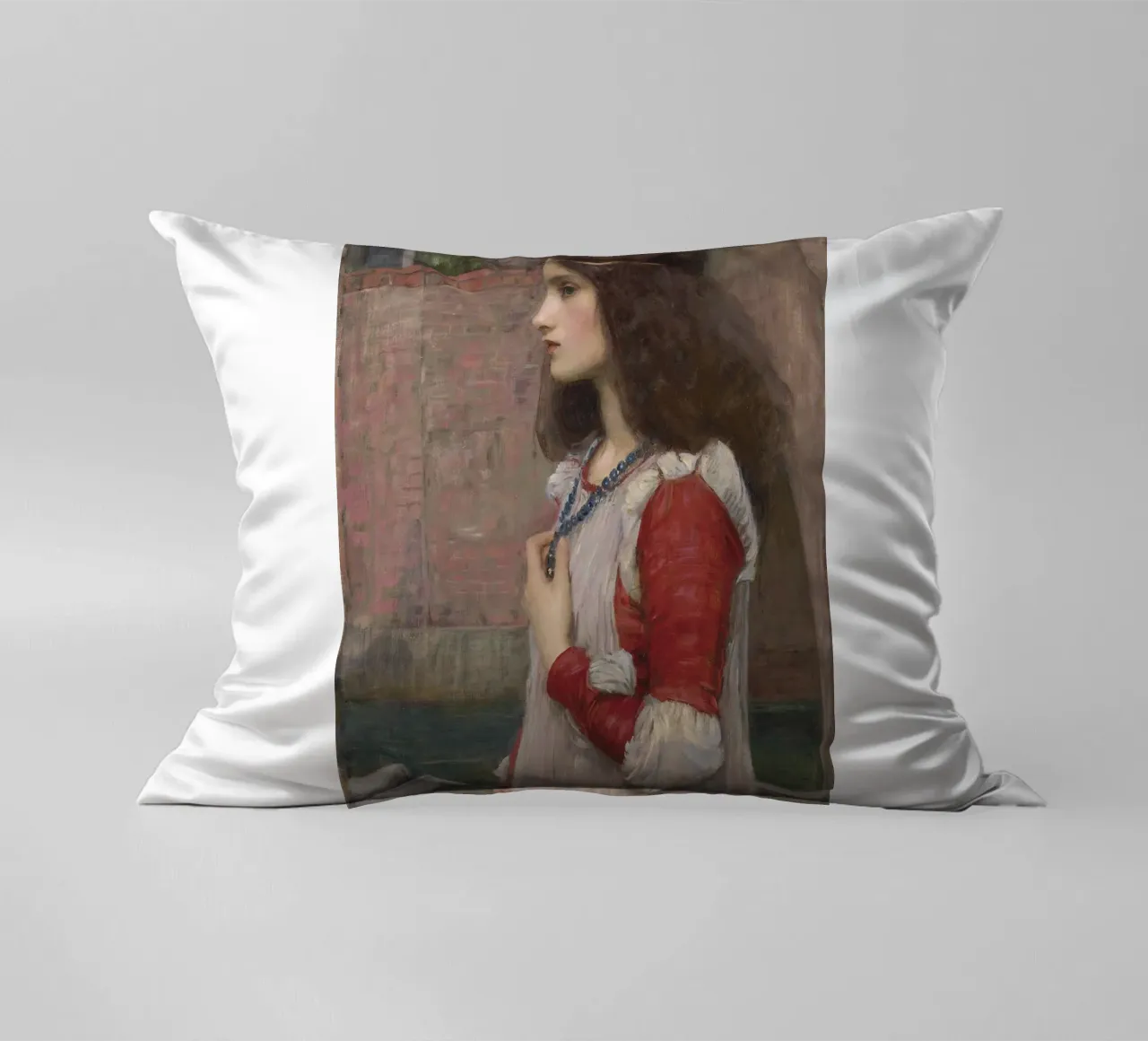 John William Waterhouse - Giulietta cuscino da Timeless Artworks