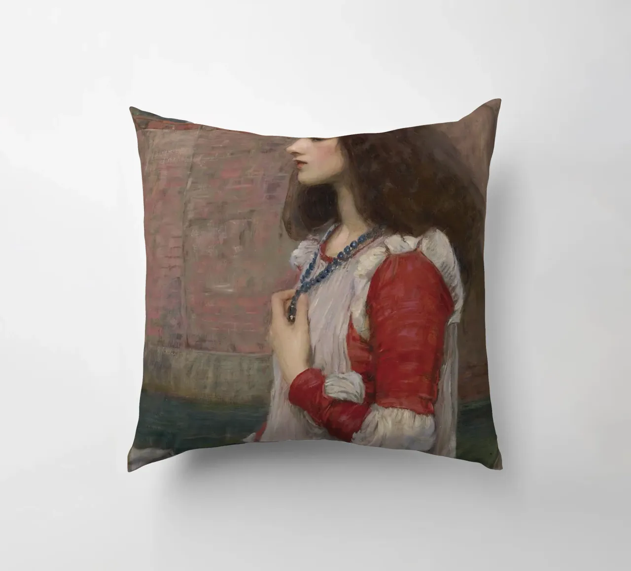 John William Waterhouse - Giulietta cuscino da Timeless Artworks
