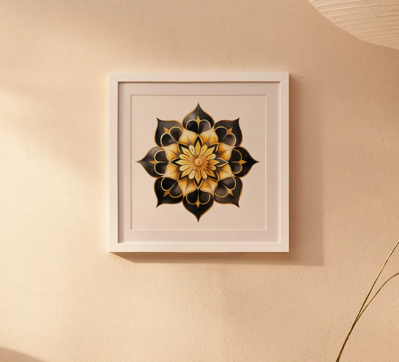 Mandala nero e oro poster da Spiritual Touch