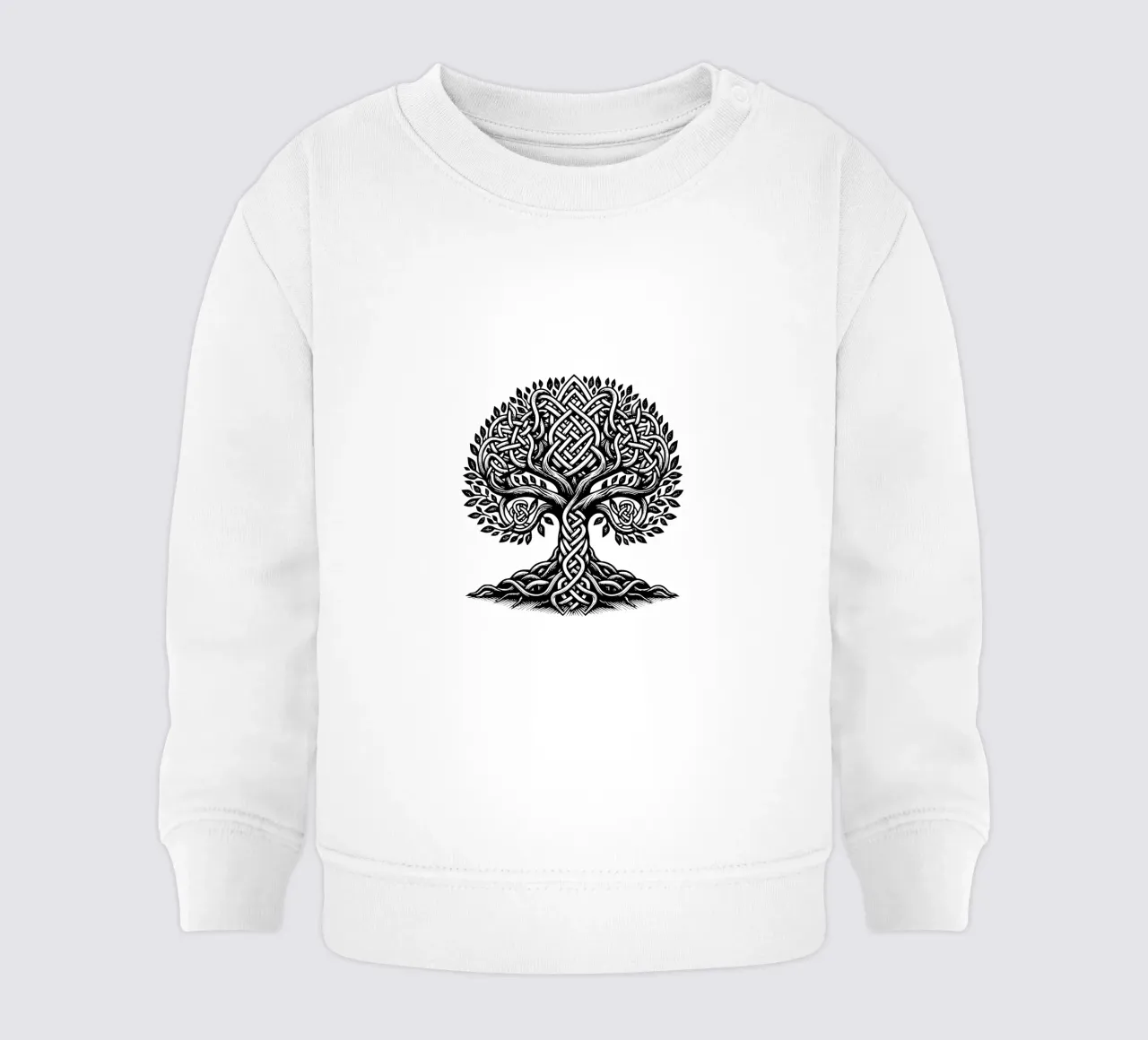 Albero della vita in bianco e nero felpa neonato da Spiritual Touch