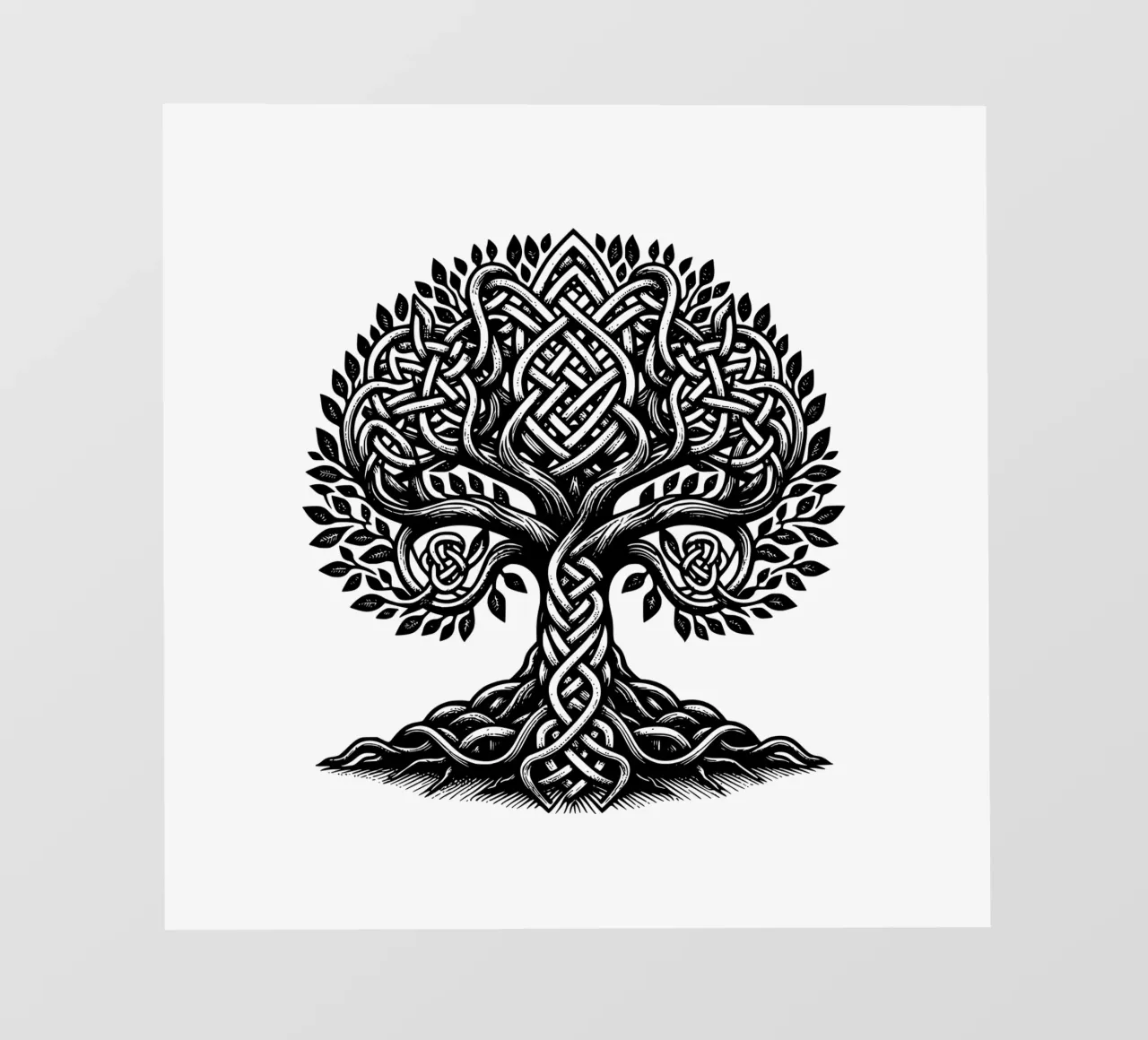 Albero della vita in bianco e nero telo in pvc da Spiritual Touch