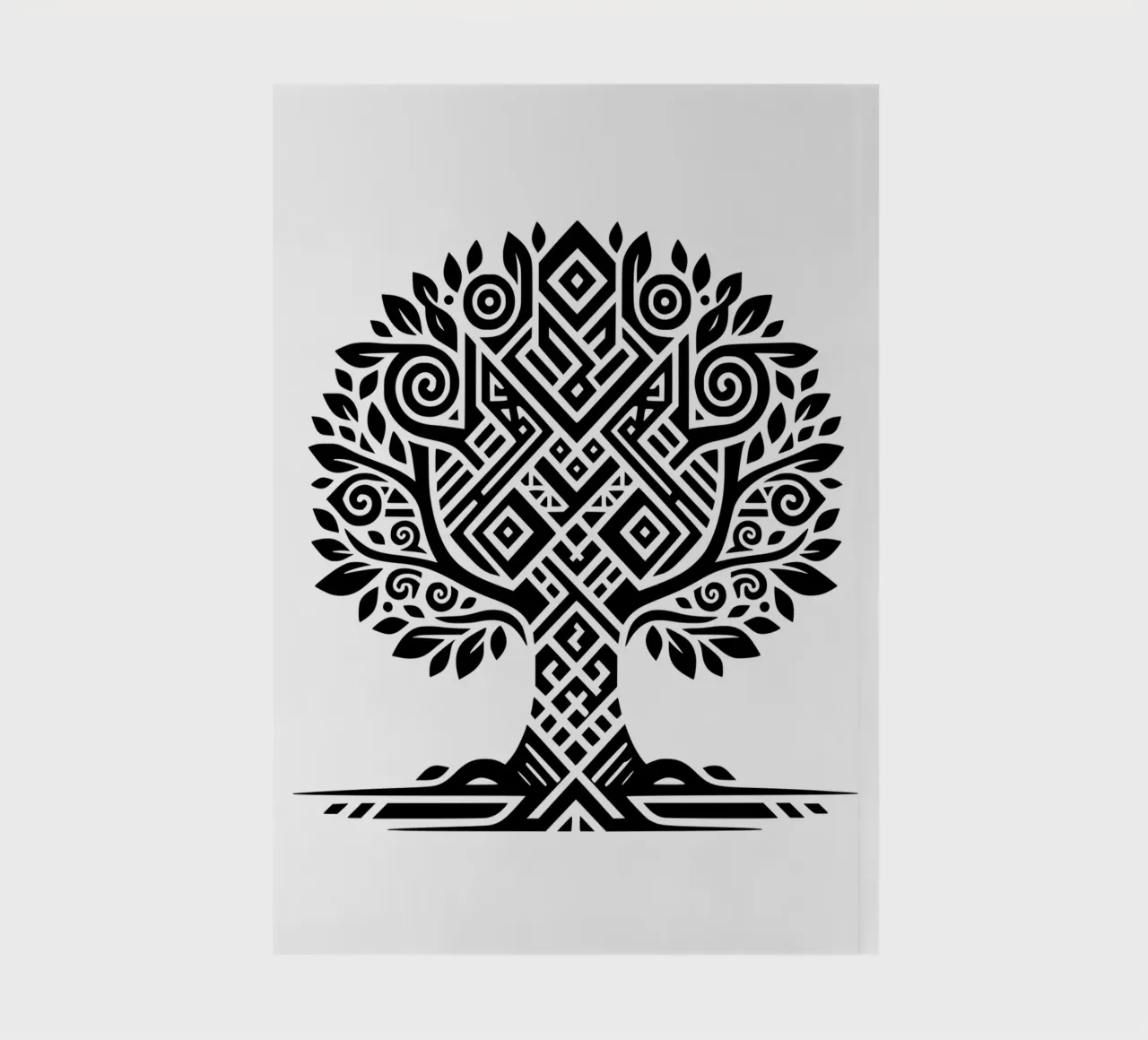 Albero della vita in bianco e nero diario da Spiritual Touch