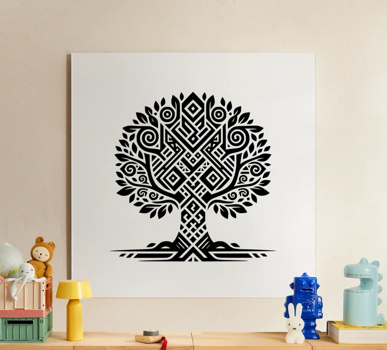 Albero della vita in bianco e nero plexiglass da Spiritual Touch