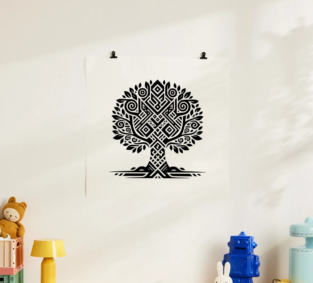 Albero della vita in bianco e nero carta hahnemühle da Spiritual Touch