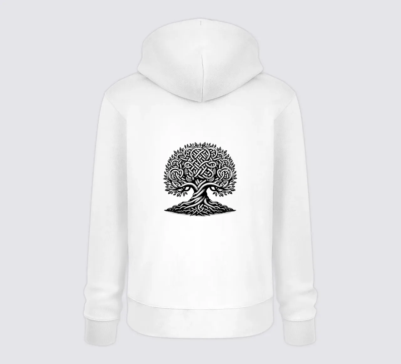 Albero della vita in bianco e nero felpa con cappuccio da Spiritual Touch