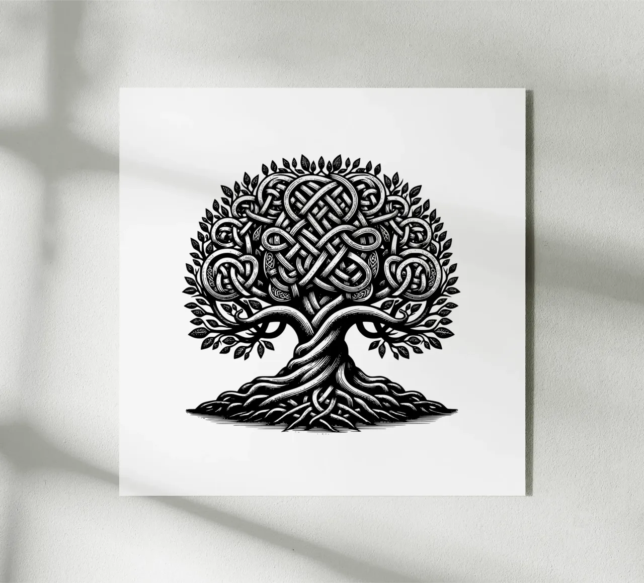 Albero della vita in bianco e nero plexiglass da Spiritual Touch