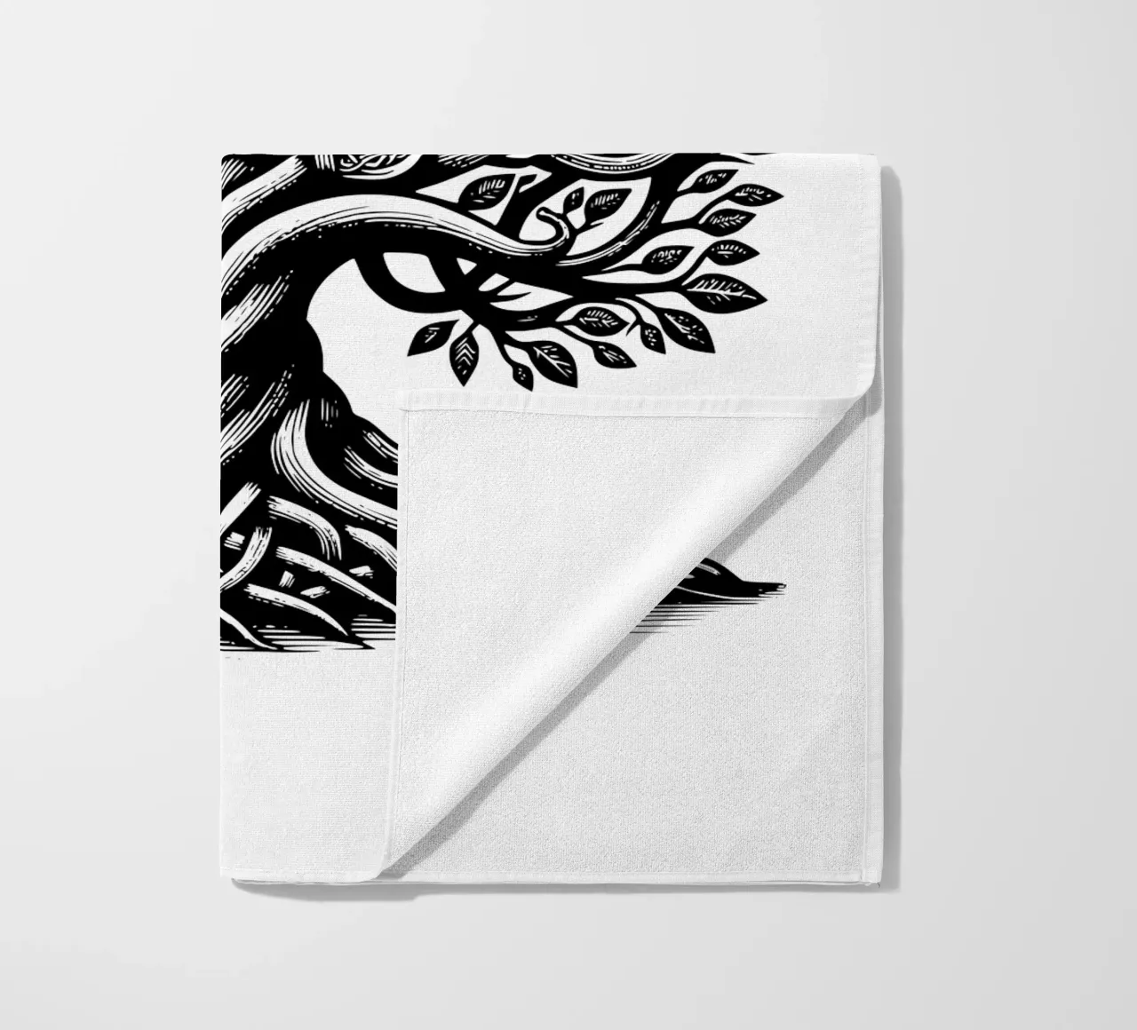 Albero della vita in bianco e nero telo mare da Spiritual Touch