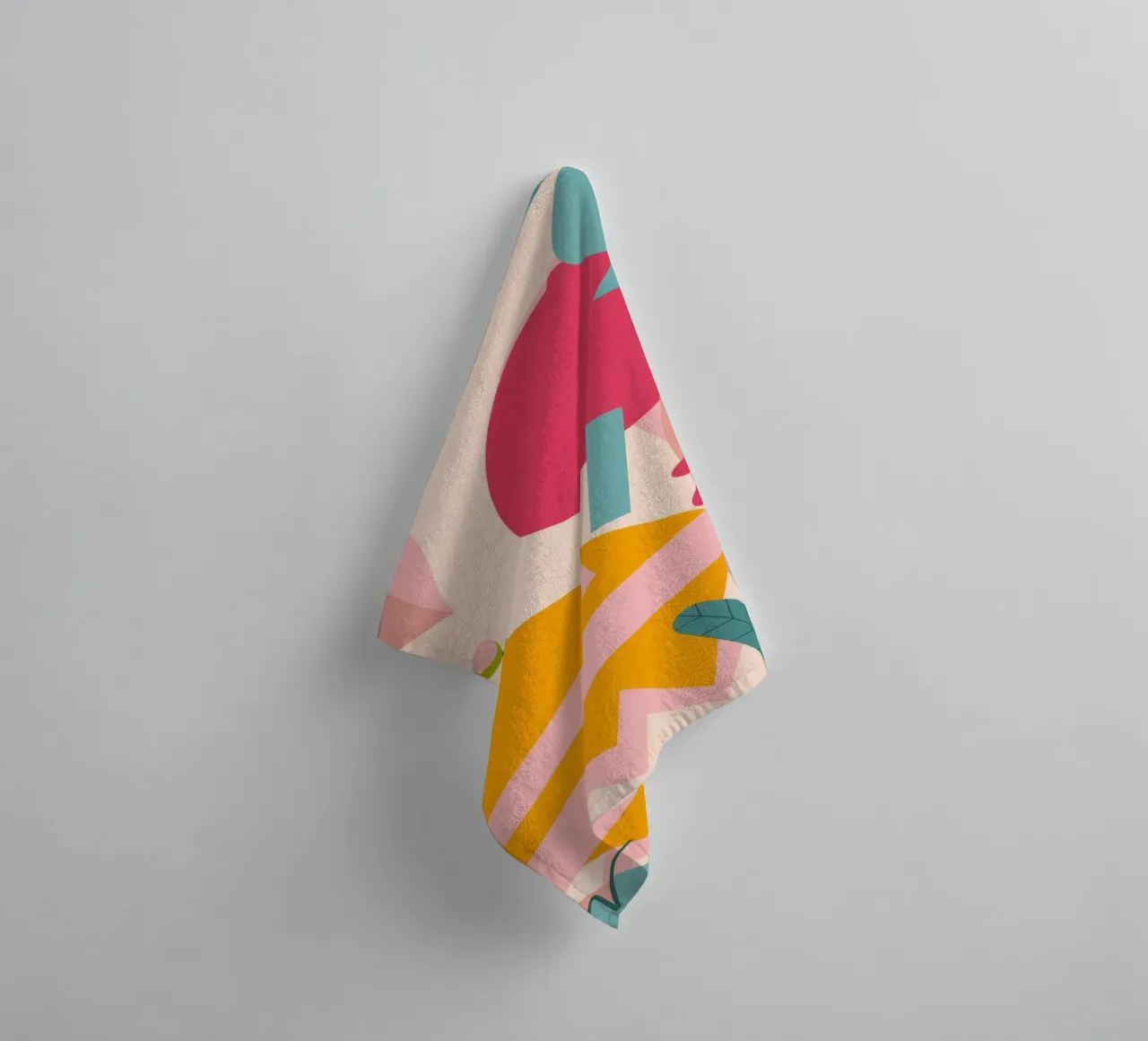 Feuillage abstrait lumineux serviette de bain de Demar Galleria