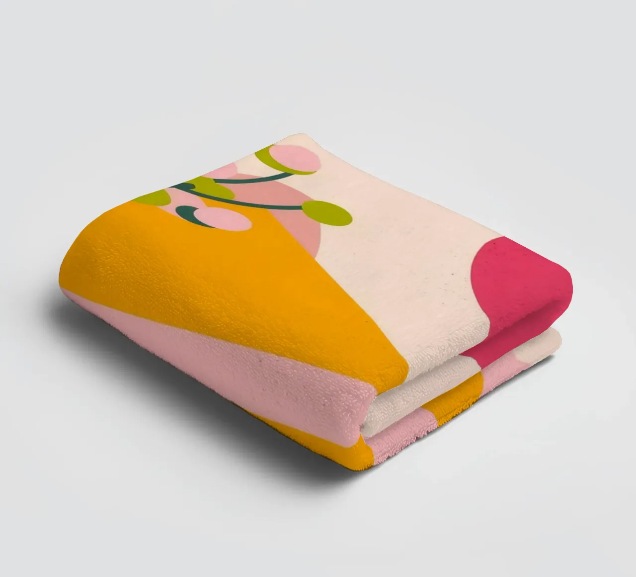 Feuillage abstrait lumineux serviette de bain de Demar Galleria