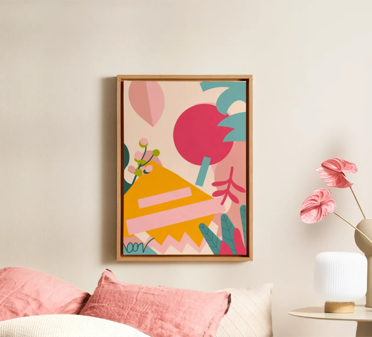 Bright Abstract Foliage canvas by Demar Galleria