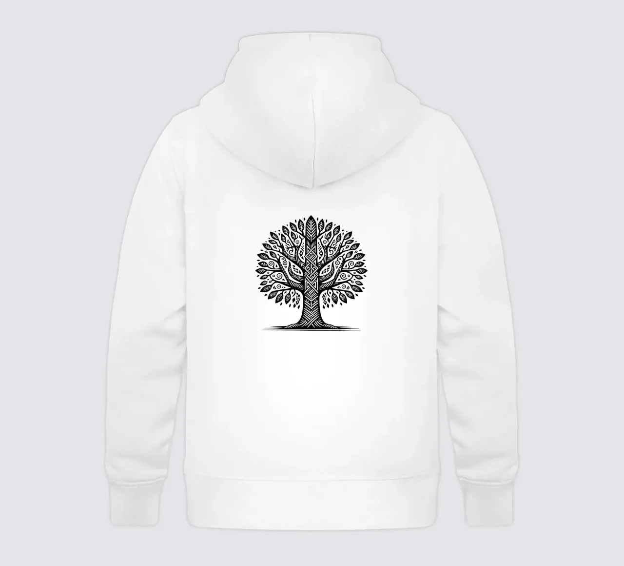 Albero della vita in bianco e nero felpa bambino con cappuccio da Spiritual Touch