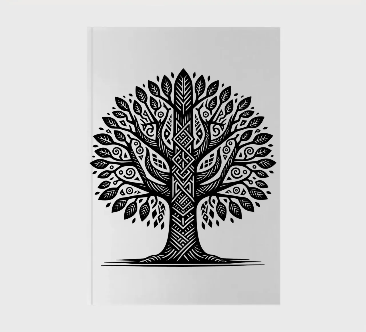 Black & White Tree of Life notebook by Spiritual Touch