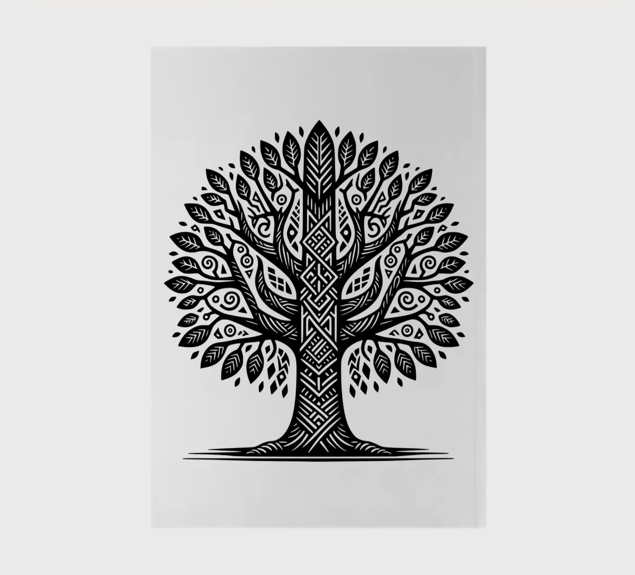 Black & White Tree of Life notebook by Spiritual Touch