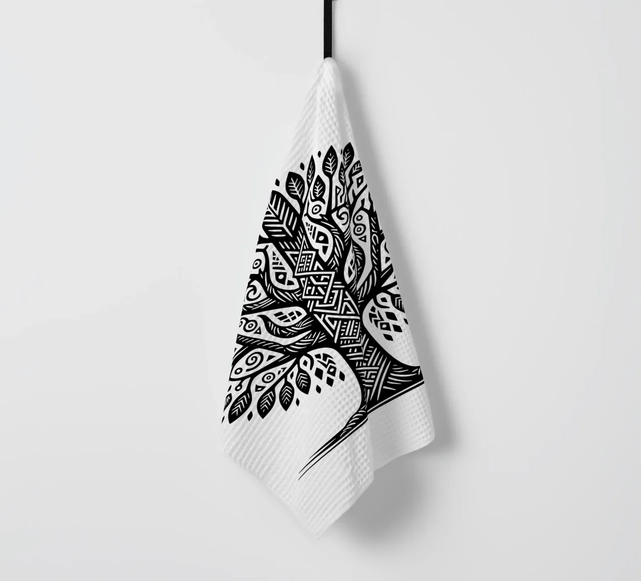 Albero della vita in bianco e nero canovaccio da cucina da Spiritual Touch
